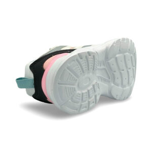 Zapatilla para niña blanco con gris