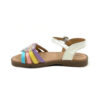 Sandalia para niña blanco con colores