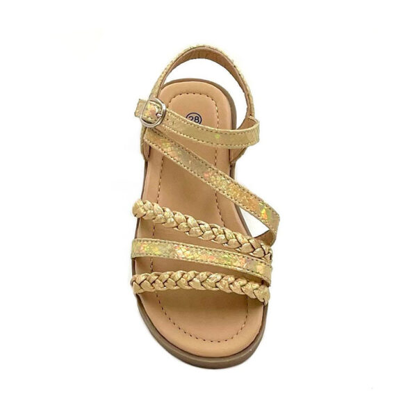 Sandalia para niña color oro