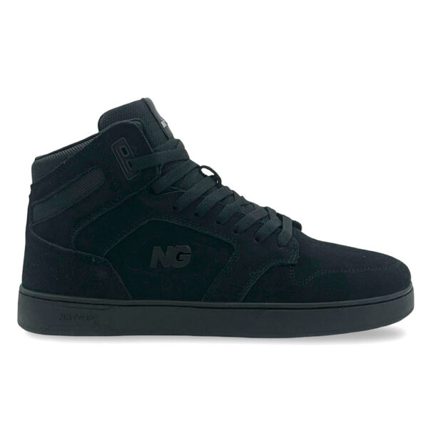 Zapatilla escolar niño cuero negro