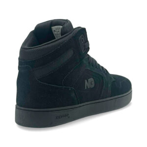 Zapatilla escolar niño cuero negro