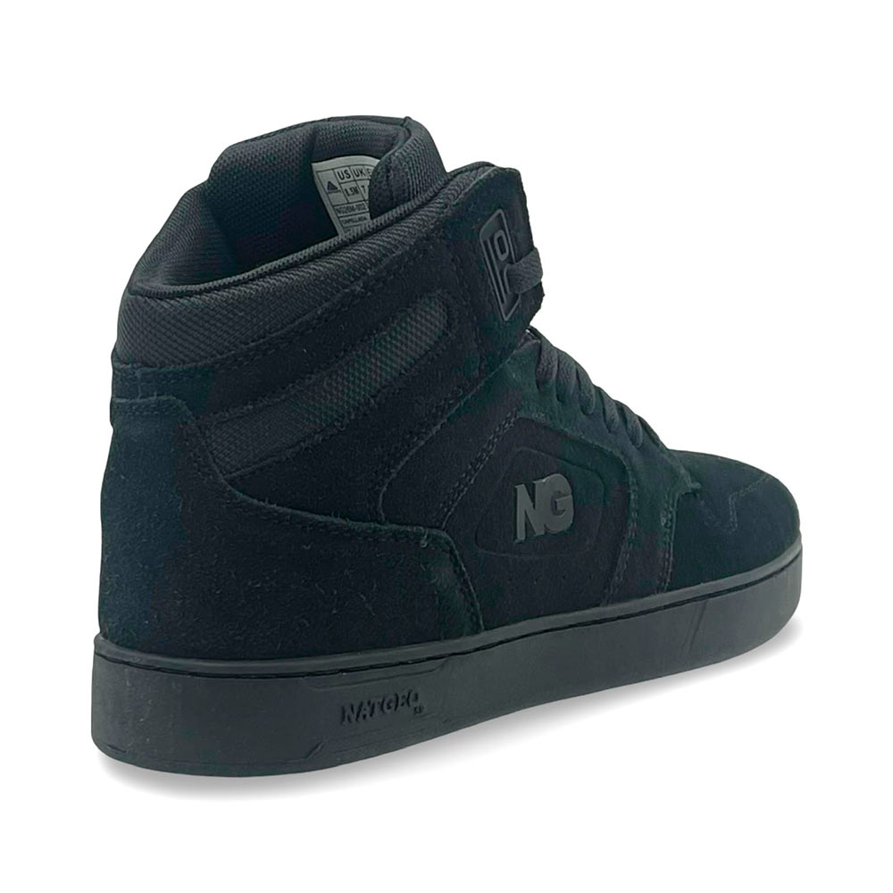 Zapatilla escolar niño cuero negro
