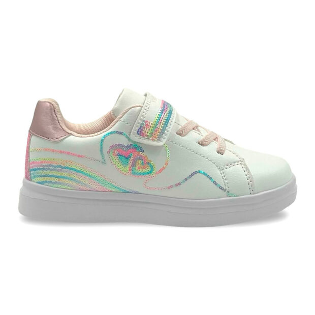 Zapatilla blanca para niña urbana