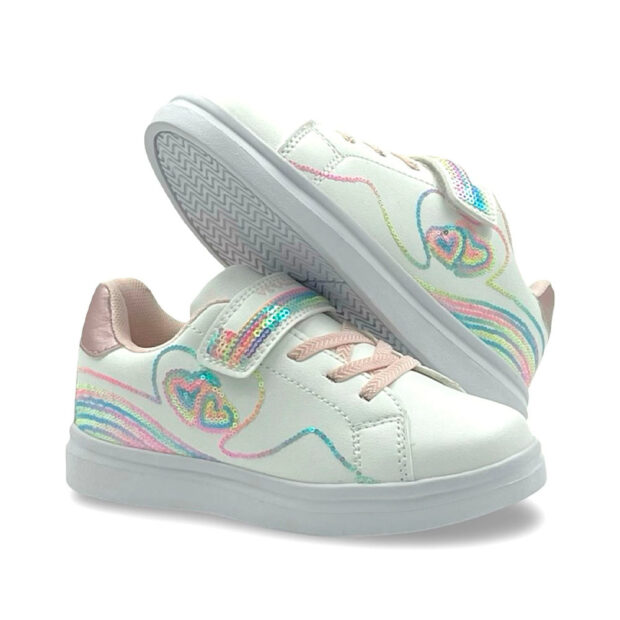 Zapatilla blanca para niña urbana