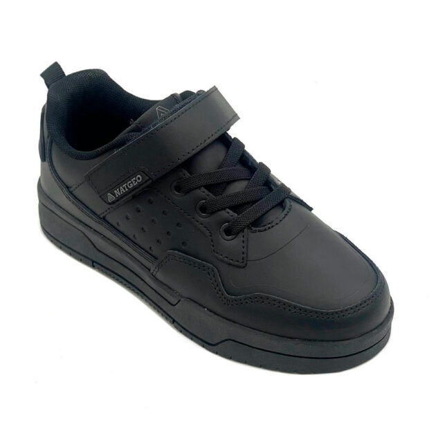 Zapatilla escolar niño 100% cuero natgeo