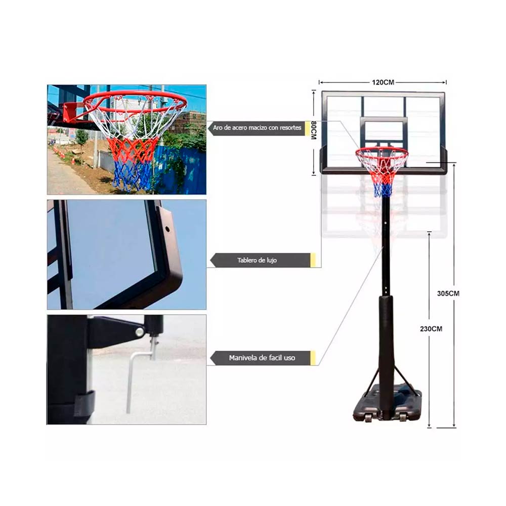 Aro de basquetbol con base kobe bryant