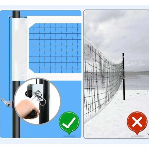 Red de voleibol portatil con tensor