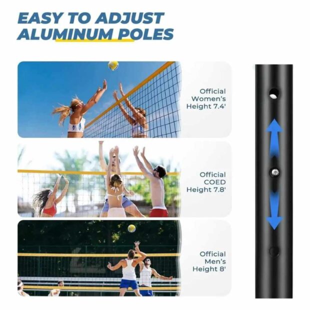 Red de voleibol portatil con tensor