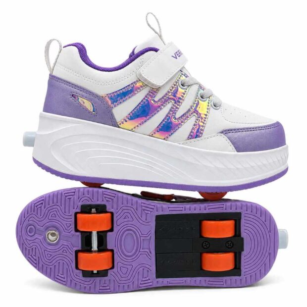 Zapatillas con ruedas verazzi purpura