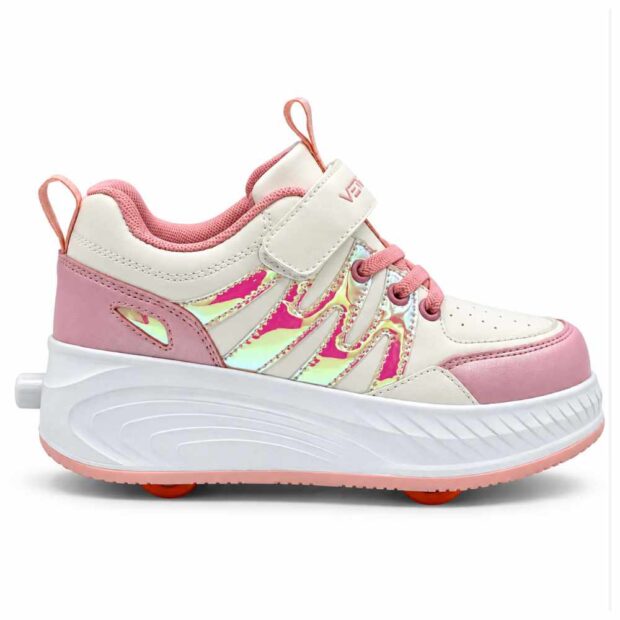 Zapatillas con ruedas verazzi rosado