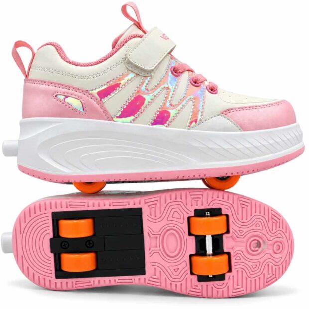 Zapatillas con ruedas verazzi rosado