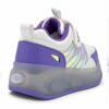 Zapatillas con ruedas y luces tipo patín verazzi purpura