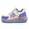 Zapatillas con ruedas y luces tipo patín verazzi purpura