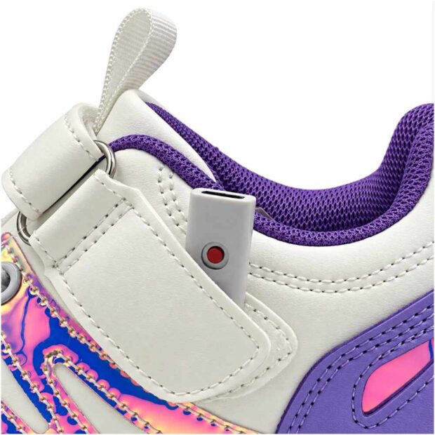 Zapatillas con ruedas y luces tipo patín verazzi purpura