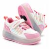 Zapatillas con ruedas y luces tipo patín verazzi rosado