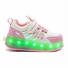 Zapatillas con ruedas y luces tipo patín verazzi rosado